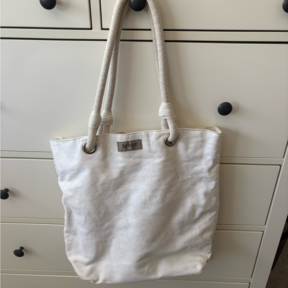 Jurlique White Canvas Tote Bag